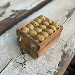 Miniature holiday wooden block dollhouse or display item